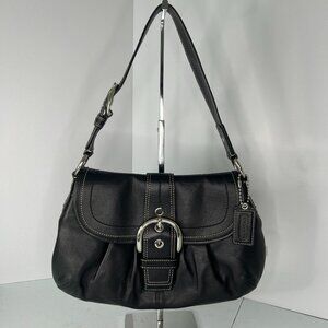 Coach Soho Black Leather Shoulder Handbag